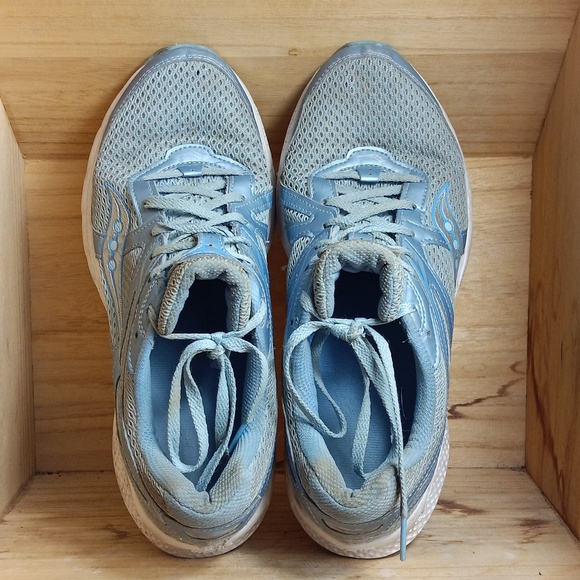 Saucony Grid Cohesion 11 Blue Low Lace Up Womens Running Trainers S10420 3 - Picture 8 of 10